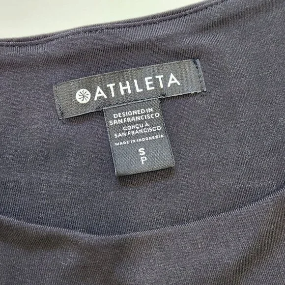 Athleta Santorini Thera Dress S Black Sleeveless Short Fit & Flare 531173 - Picture 5 of 11